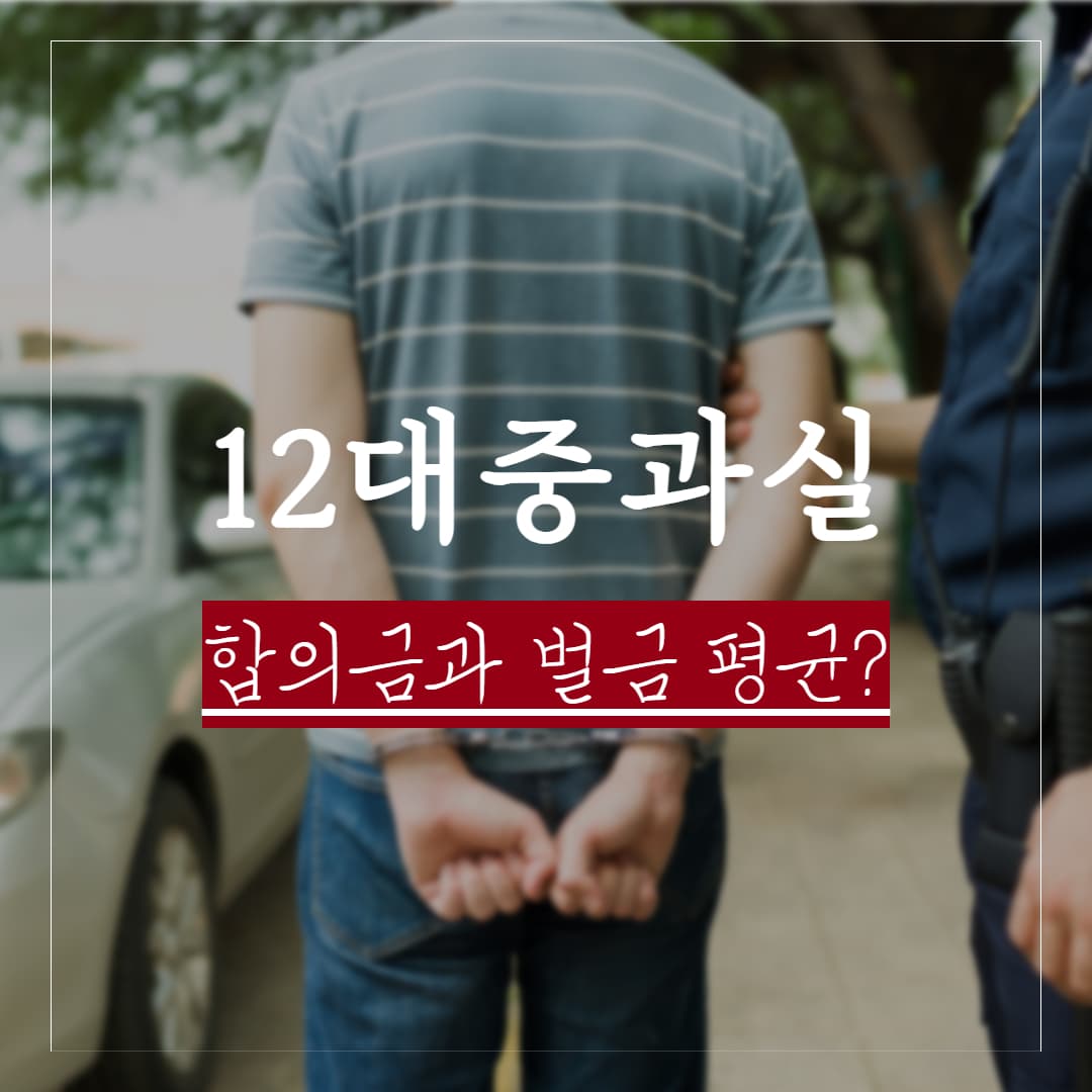 12대 중과실 교통사고, 합의금과 벌금 평균과 보험처리 가능여부 정리