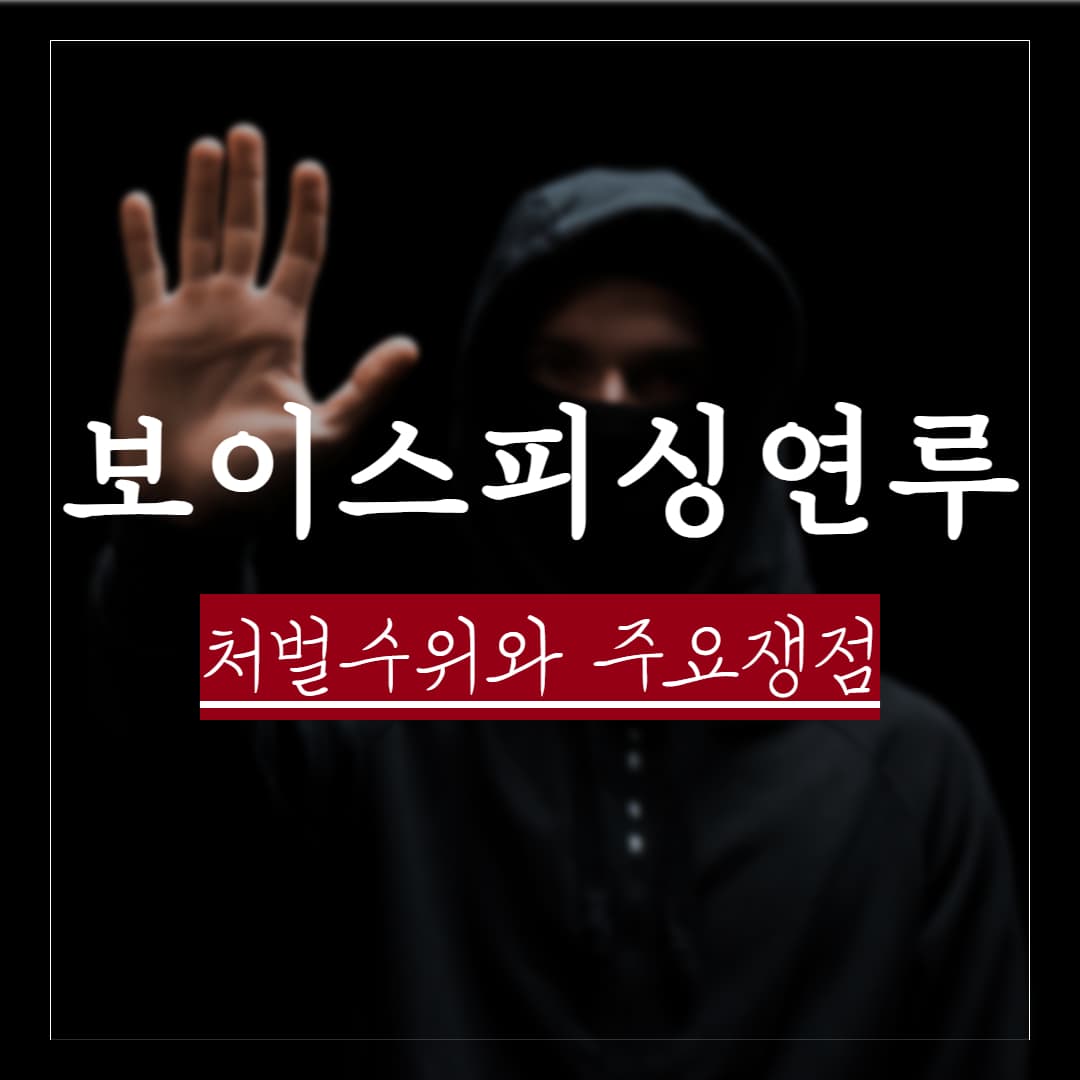 보이스피싱 연루 시 적용되는 죄명과 법정형