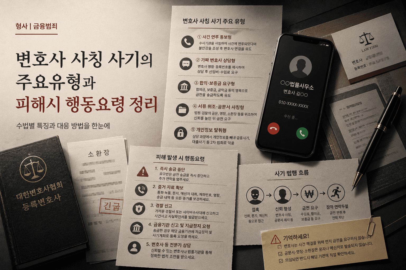 변호사 사칭 사기의 주요 유형과 피해 시 행동요령 정리