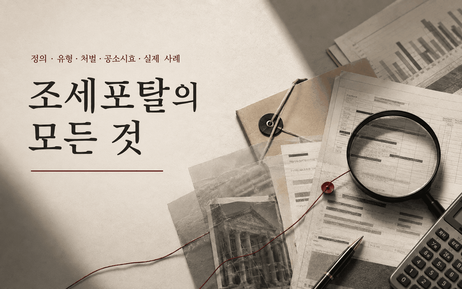 조세포탈의 정의, 주요 유형과 처벌수위, 공소시효 및 실제 사례 모음
