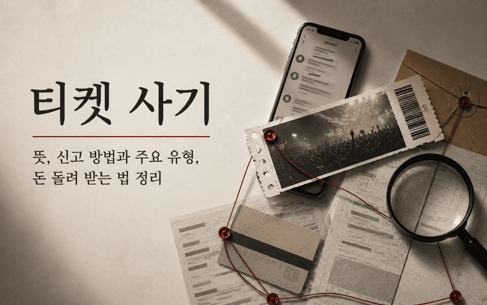 티켓 사기 뜻, 신고 방법과 주요 유형, 돈 돌려받는 법 정리