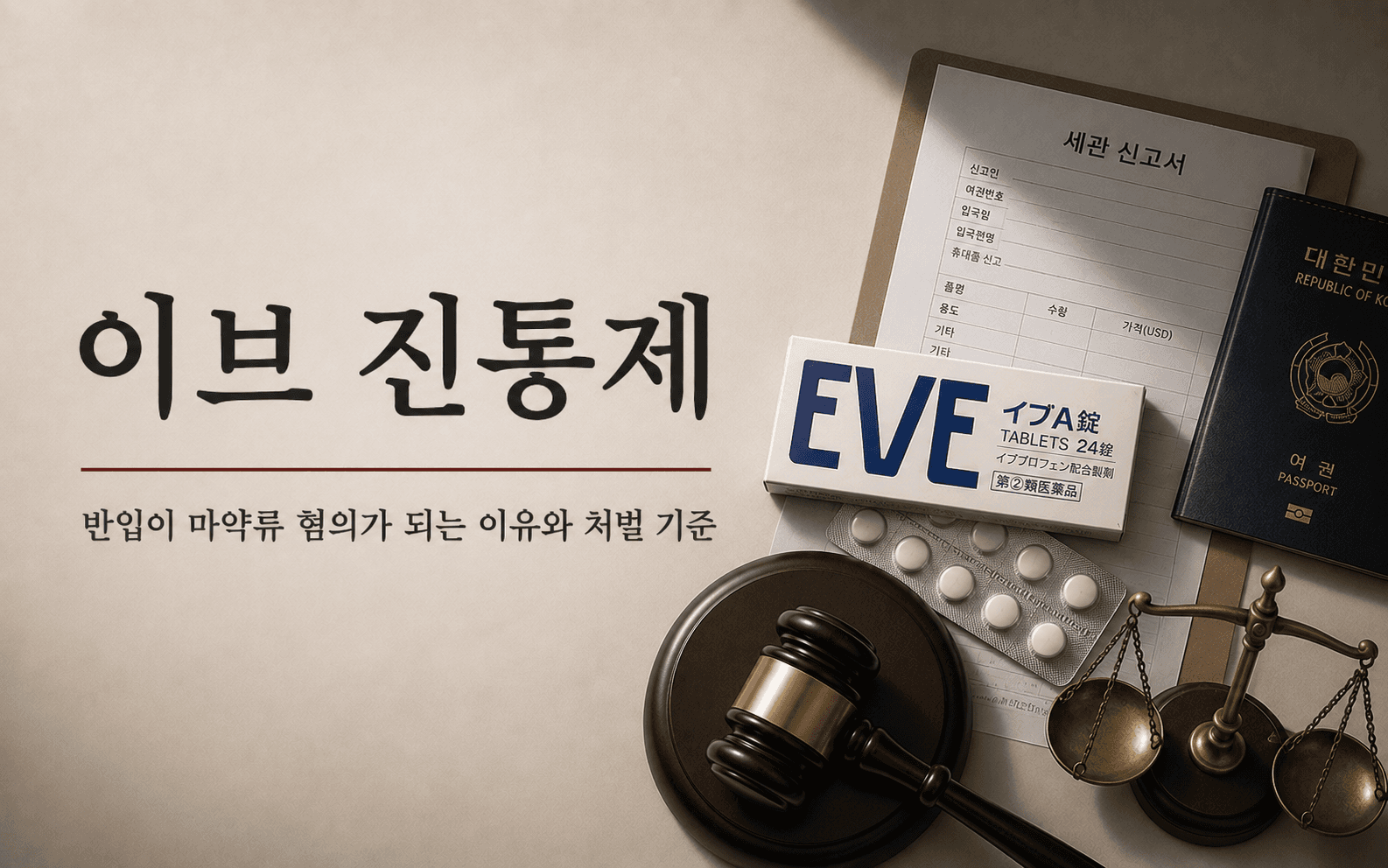 일부 이브 진통제 반입이 마약류 혐의가 되는 이유와 처벌 기준