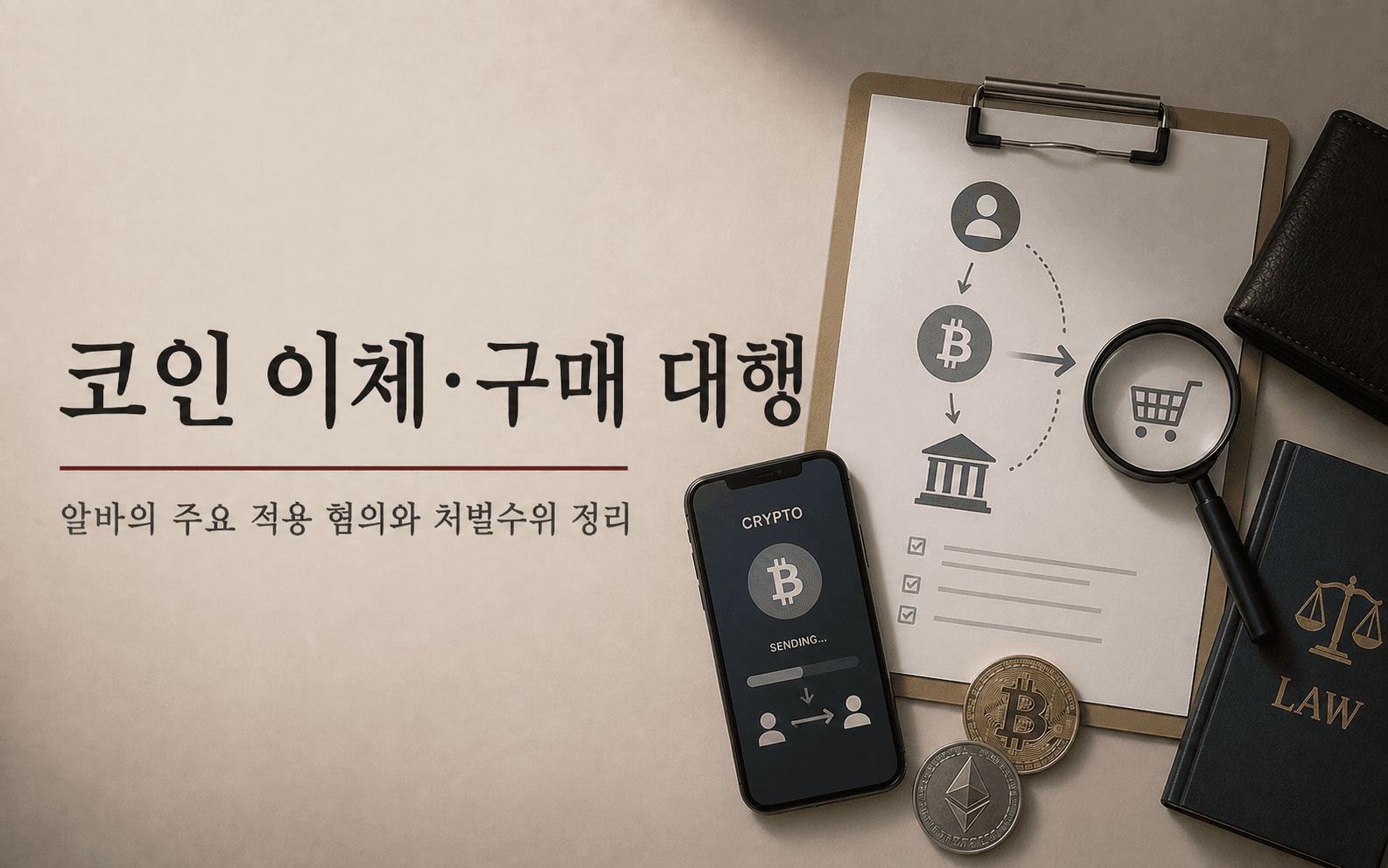 코인 이체·구매 대행 알바의 주요 적용 혐의와 처벌수위 정리