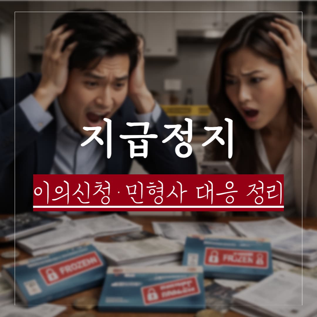 계좌 지급정지, 어떻게 풀 수 있나 — 이의신청부터 민사·형사 대응까지 실무 가이드