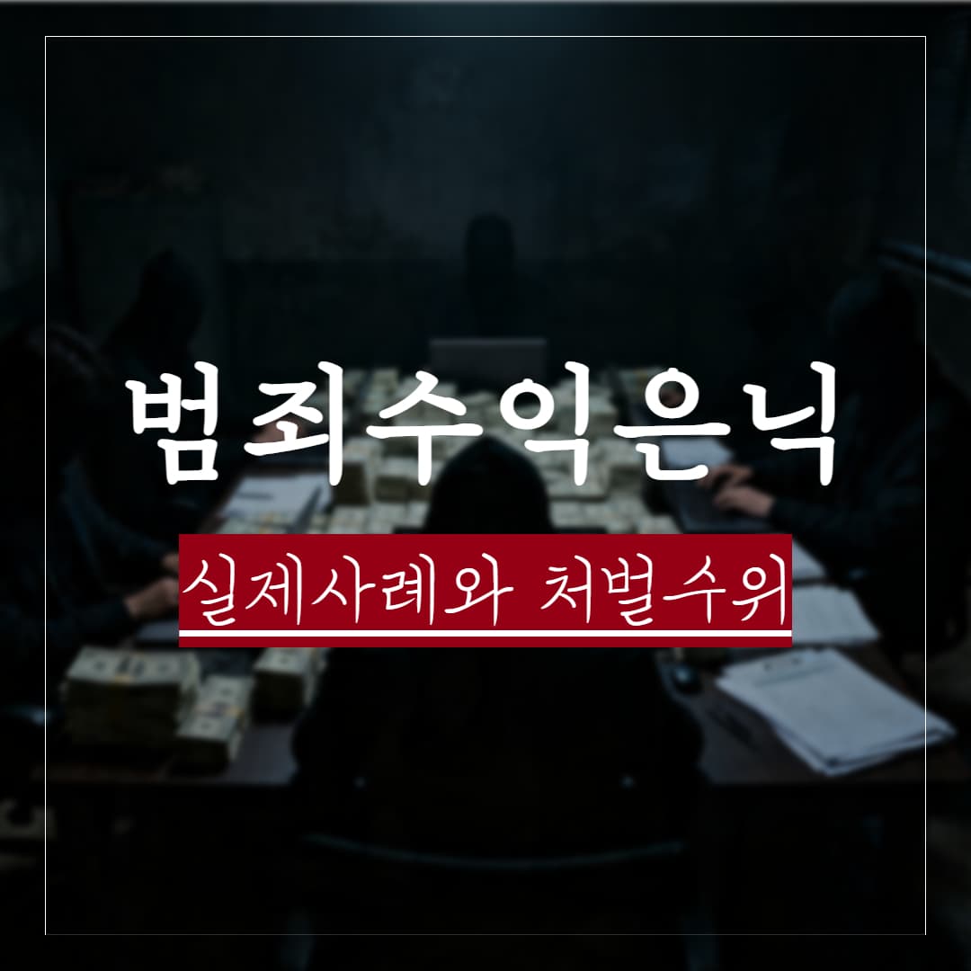 범죄수익은닉의 규제에 관한 법률 처벌수위와 양형기준