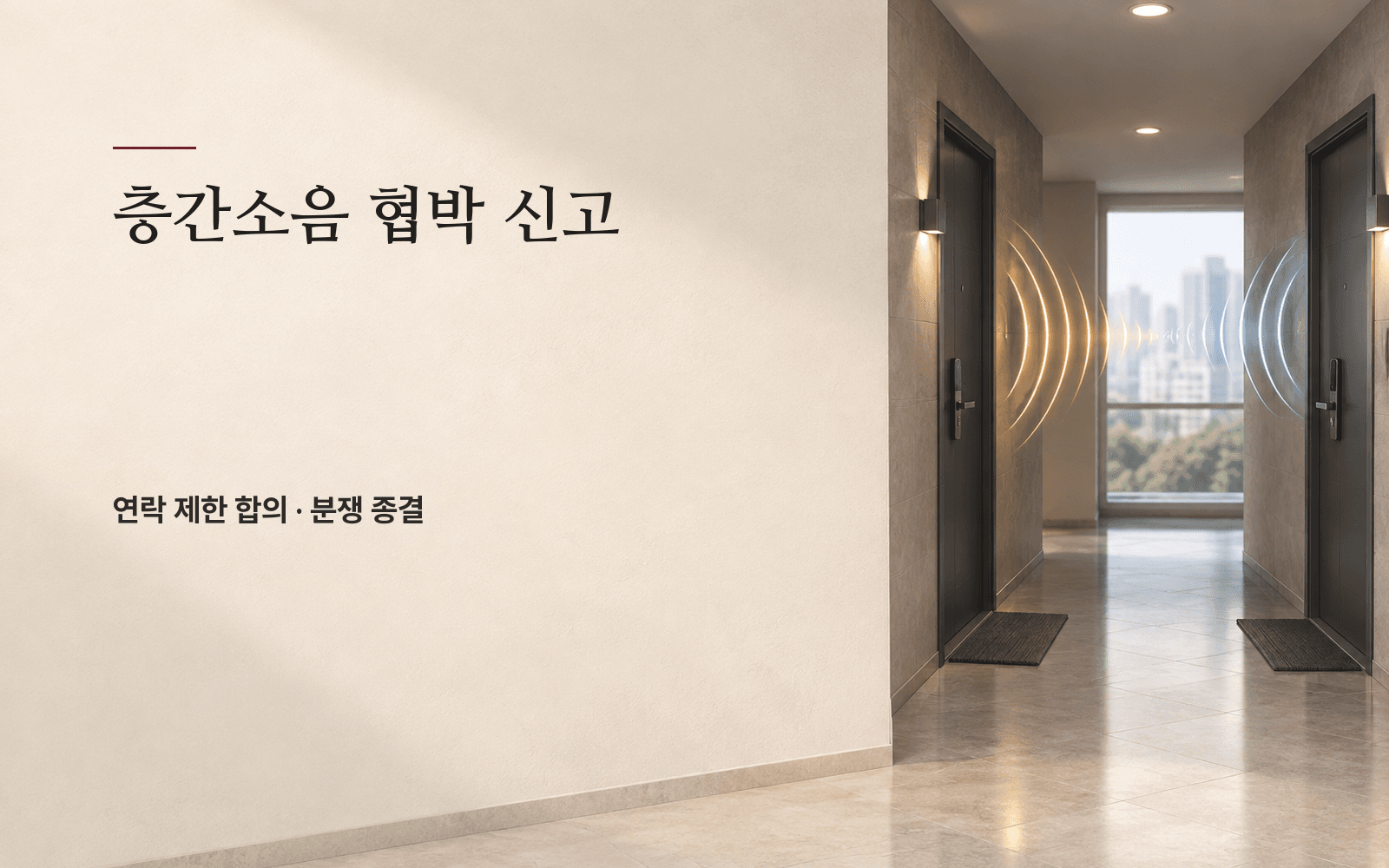 층간소음 협박 신고, 연락 제한 합의로 분쟁을 종결한 사례