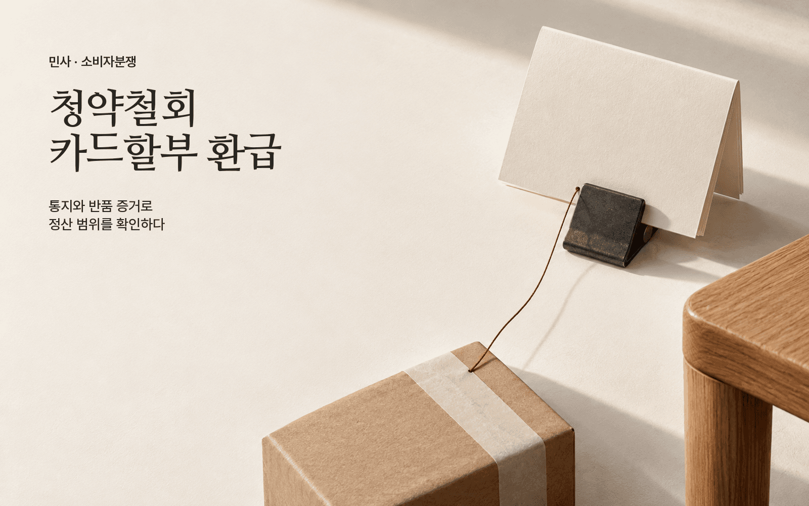 가구 청약철회 후 카드할부 환급 대응을 정리한 사례